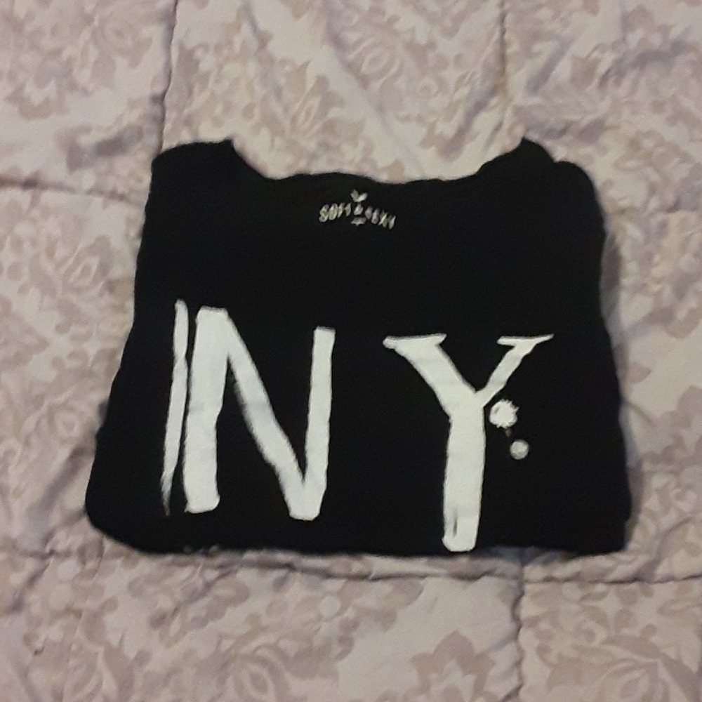 Juniors cropped long sleeve shirt